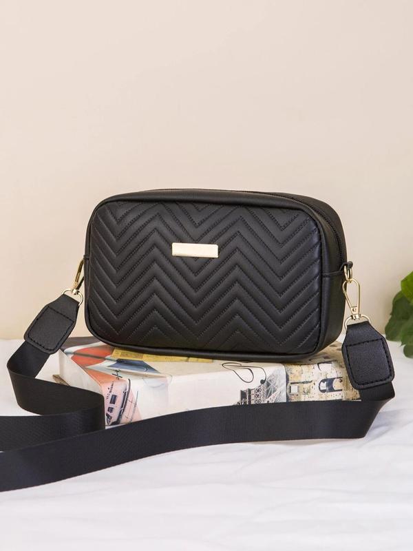 Summer 2024 Mini V-shaped Embossed Square Bag, Metal Decor Crossbody Designer Bag for Work & School, Versatile Female Commuting Shoulder Bag, Back To School, Trail Bag for Fall Outfits & Fall Freshness