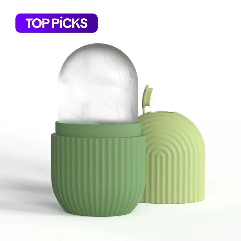Ice Roller for Face & Eye Puffiness, Facial Massager Contour & Enhance Skin Care & Glow, Reusable & Leakproof Ice Facial Roller Mold Cube