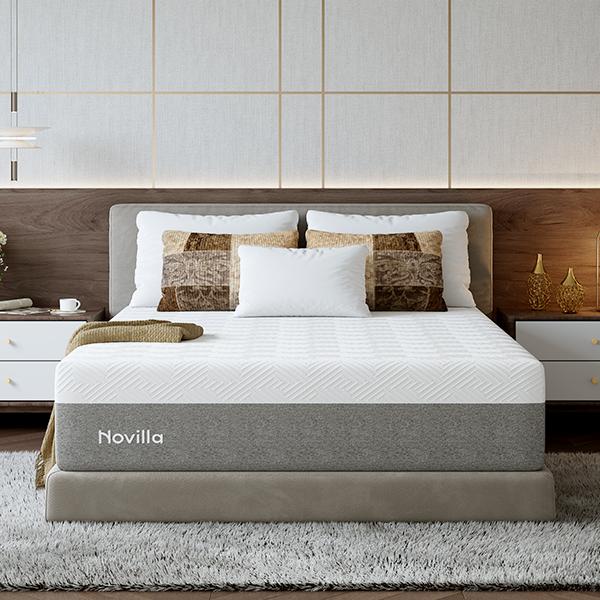 Gel Memory Foam Mattress for Cool Night &  Fiberglass-Free，Full/Queen/KIng Size ,6/8/10/12/14 Inch Medium Firm  in Box for Cool Sleep and Pressure Relief&Perfect Balance of Softness.tiktokshopmemorialday