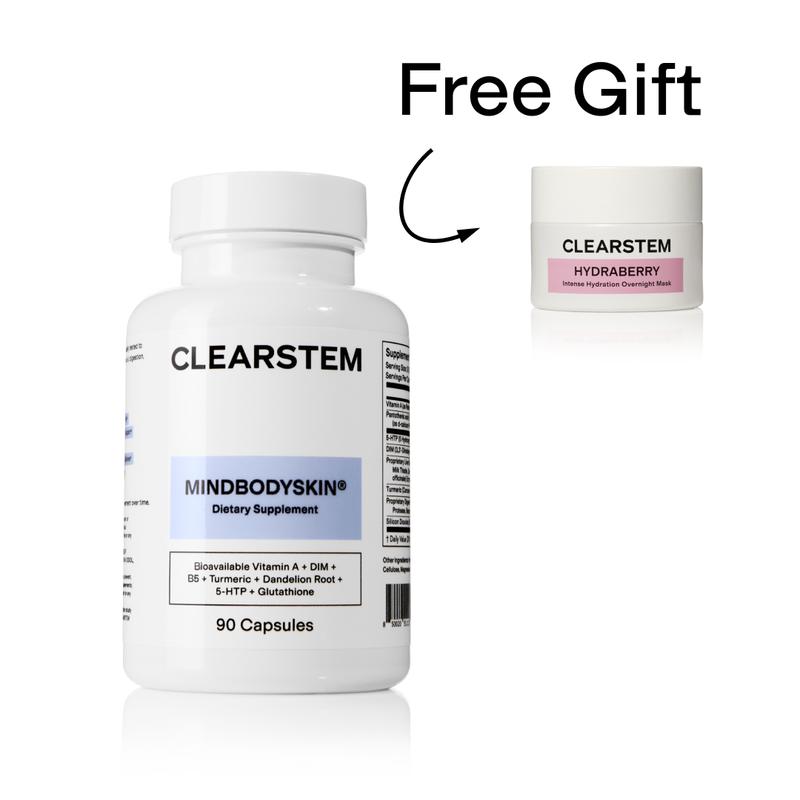 MINDBODYSKIN® Hormonal Acne Supplement - Digestive Support, Liver Detoxifiers, Hormone Balancing, Mood Support, Reduces Stress, PMS Acne, Excess Oil, 90 Capsules