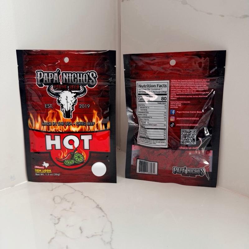 Bites - Beef Jerky HOT NEW LOOK - Medium Size Pieces Beef Snack Dried Snack Beef
