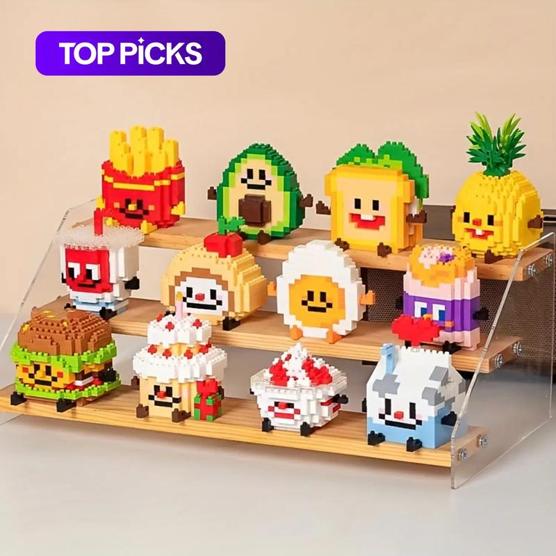 Food Design Assembly Stem Building Block Model Toy, 1 Box Creative Building Blocks Toy, Educational Blocks Building Toy for Teenagers and Adults #GLOBAL PICKS