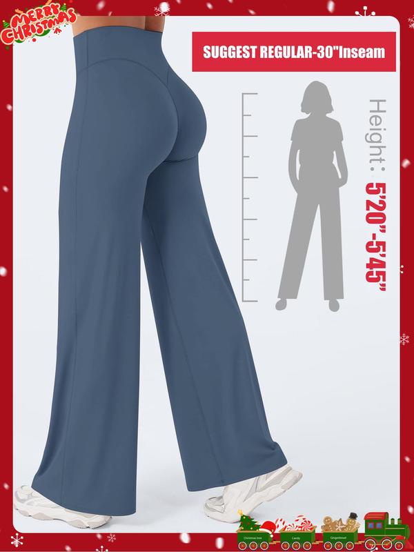 30‘’ Inseam Loose Casual Straight Leg Leggings for Women, [Fit for Height 5‘25''-5’45‘’]; Workout Leggings Womens No Front Seam Straight Leggings High Waist Buttery Gym Yoga Pants, Yoga Pants Women High Waist Stretch Casual Soft Straight Leg Bottoms