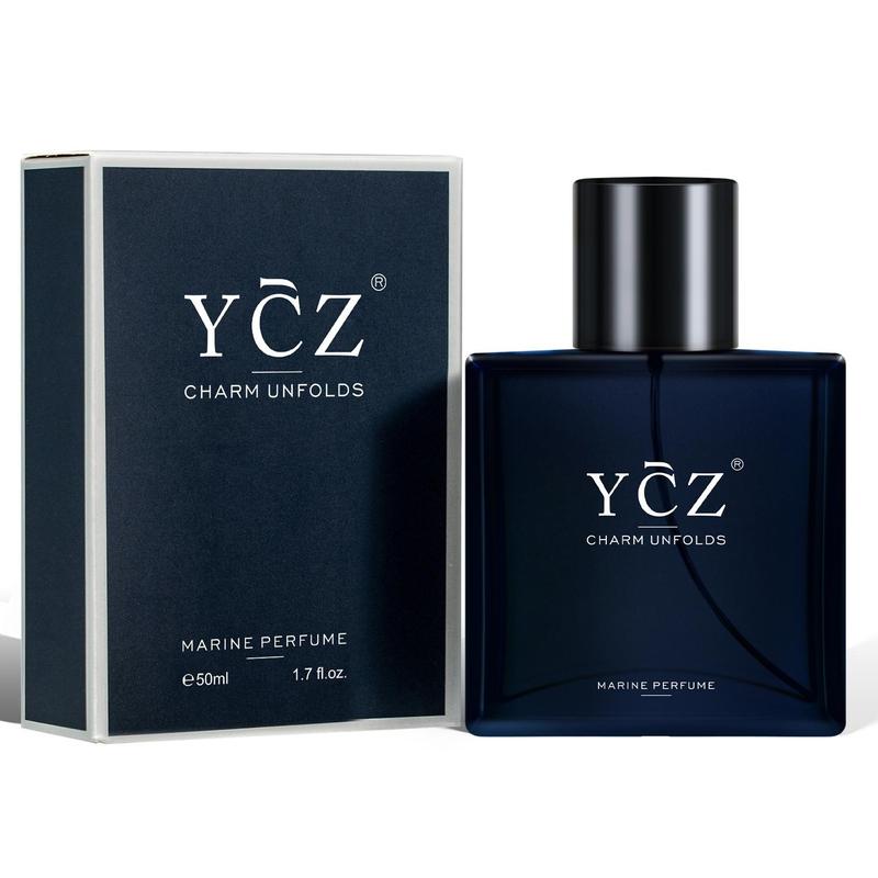YCZ Midnight Marine Man Cologne Eau De Parfum 1.7oz 50ml Long Lasting Men's Perfume with Floral Fruity Woody Notes for Outdoor Fun - Fragrances Blue Fragrances Blue Fragrance Oud Eau De Toilette