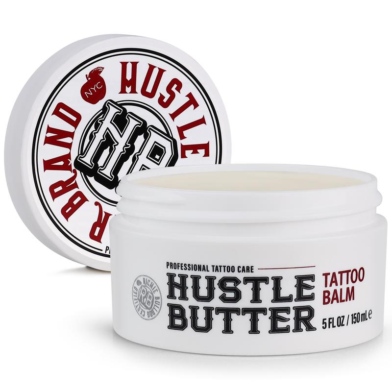 Hustle Butter  5oz Tattoo Balm For New & Older Tattoos - Safe While Healing - Moisturizes and Rejuvenates Tattoo Aftercare Cosmetics