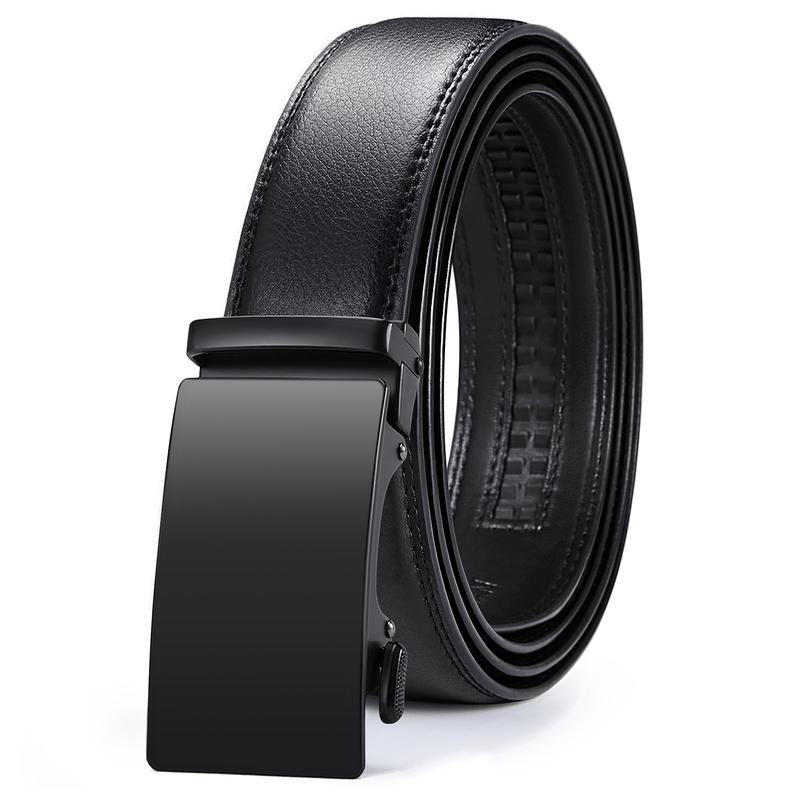 【Flash Sale】Men's Cowhide Elastic Adjustable Waist Leather Belt, Modern Easy-Release Ratchet Buckle, Elegant Design for Dress & Casual Wear, Men's Accessories, Gifts for Boyfriend, Gift Box Included, Leather Belts, Adjustable Waist Belt,summerwins