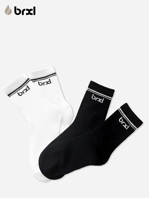 BRXL 【Discount for live】Athletic Socks Logo Socks Seamless No Show Socks Stackable Sports Socks Ribbed Cuff Design Comfort Fit No Slip Grip for Casual Wear Running Yoga Gym Everyday Outfits