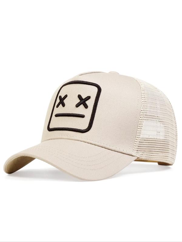 Unisex Embroidered Baseball Cap, Adjustable Sun Protection Hat, Graphic Hat, Casual Fitted Trucker Cap, Mesh Cap for All Seasons, Outdoor Travel Party Wear