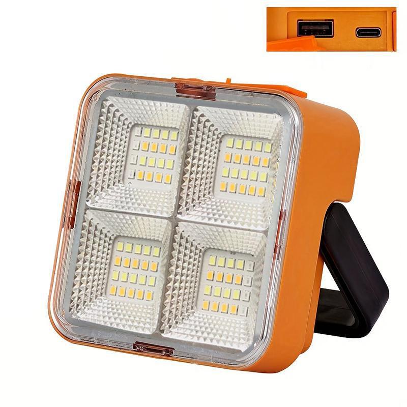 Mini Solar Rechargeable Searchlight, Outdoor Portable LED Floodlight With Magnetic Suction, High Lumen Flashlight, Solar Hand Light, Portable Emergency Light, Multifunctional Flashlight, Suitable For Camping, Night Market, Tourism #GLOBAL PICKS