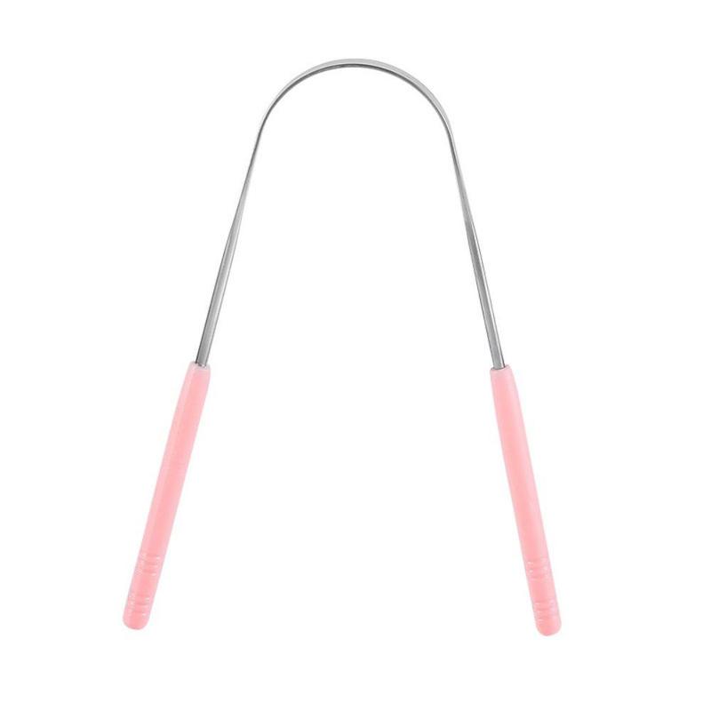 Stainless Steel Tongue Scraper, U Shaped Tongue Scraper Cleaner for Fresher Breath, Oral Cleaner Removes Tongue Coating, Valentine's Day Gift, Tongue Scraping Tool