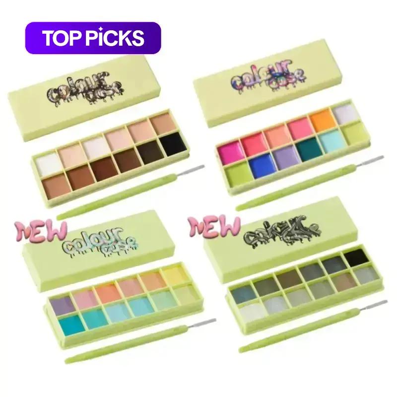 Colour Cases Cosmetic Paint Palette and Spatula Brush, Highly Pigmented Palette by Made by Mitchell, Professional Makeup Tool, Palette Kit and Gift Set #GLOBAL PICKS