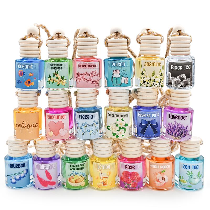 2Pack Car Air Fresheners Hanging Scent OilDiffuser,8ML Nature Frangrance Friut JuciyPerfume Last Long Time With Three Scents ForCar &  Live Gifts